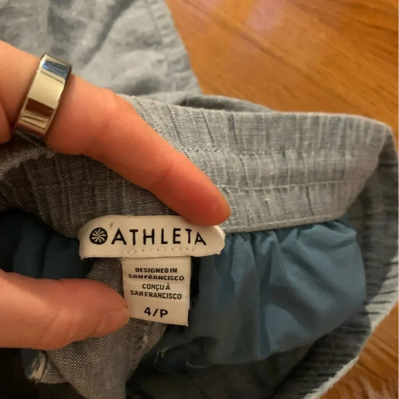 Athleta Linen Retreat Jogger in Chambray - 100% Linen, Size 4 Petite - Picture 4 of 9